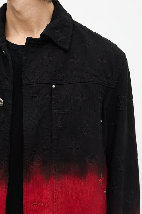 Denim Ombre Monogram Jacket