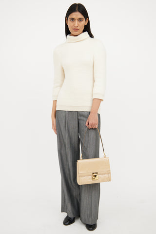 Beige Dune Vernis Venice Bag