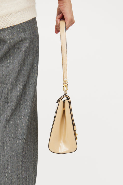 Beige Dune Vernis Venice Bag