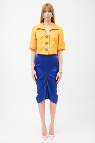 Louis Vuitton Embellished Cropped Blazer