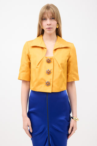 Louis Vuitton Embellished Cropped Blazer