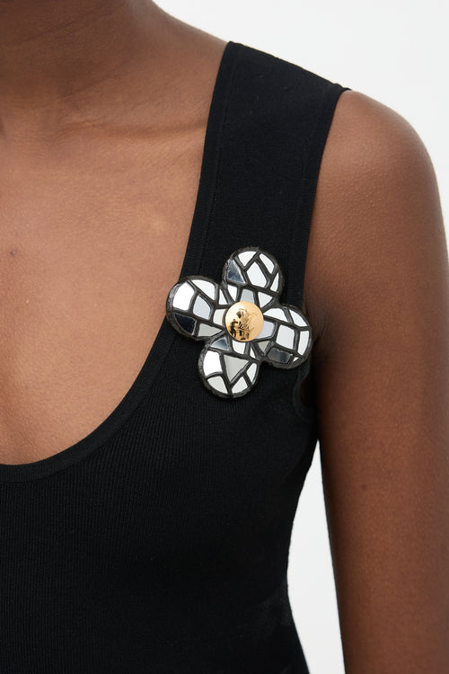 Louis Vuitton Fall 2006 Mirror Mosaic Flower Brooch
