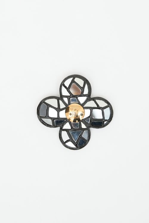 Louis Vuitton Fall 2006 Mirror Mosaic Flower Brooch