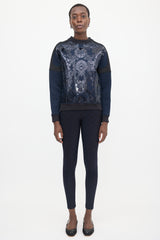 Louis Vuitton Floral Appliqué Sweatshirt