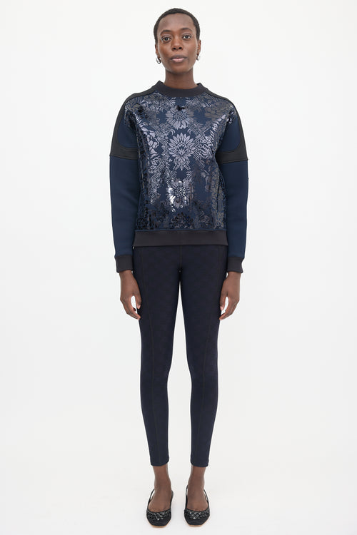 Louis Vuitton Floral Appliqué Sweatshirt