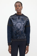 Louis Vuitton Floral Appliqué Sweatshirt