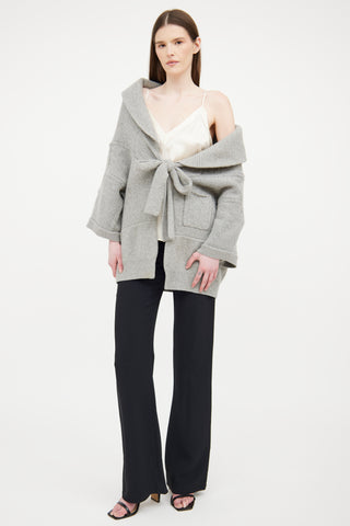 Louis Vuitton Grey Cashmere Short Sleeve Sweater