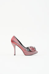 Louis Vuitton Iridescent Rosette Pump