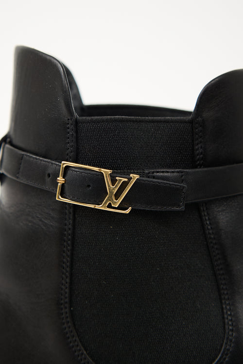 Louis Vuitton Leather Heeled Chelsea Boot