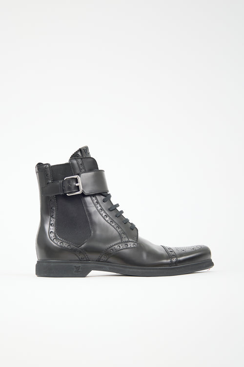 Louis Vuitton Leather Brogue Boot