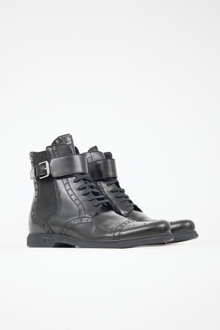Louis Vuitton Leather Brogue Boot