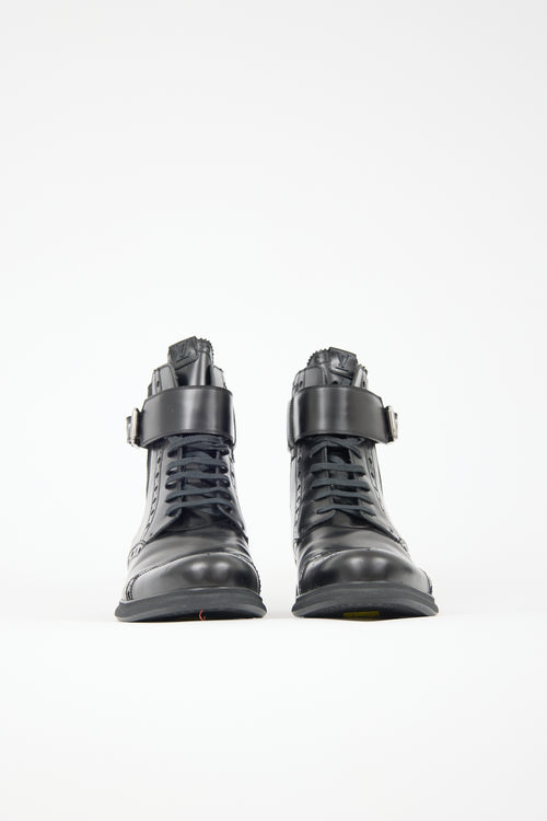 Louis Vuitton Leather Brogue Boot