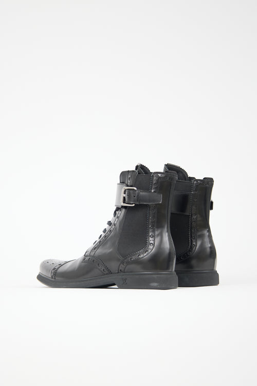 Louis Vuitton Leather Brogue Boot