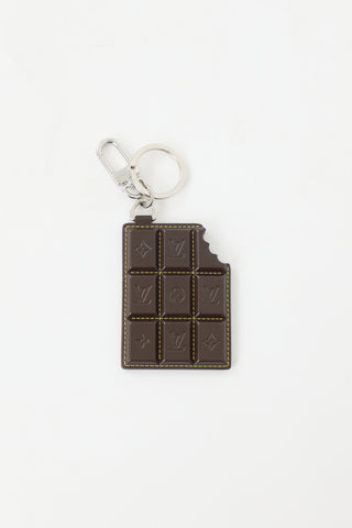 Louis Vuitton Leather Chocolate Bar Keychain