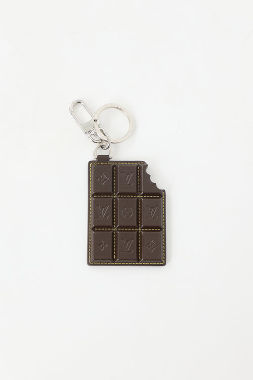 Louis Vuitton Leather Chocolate Bar Keychain
