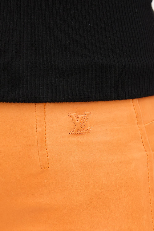 Louis Vuitton Leather Logo Legging