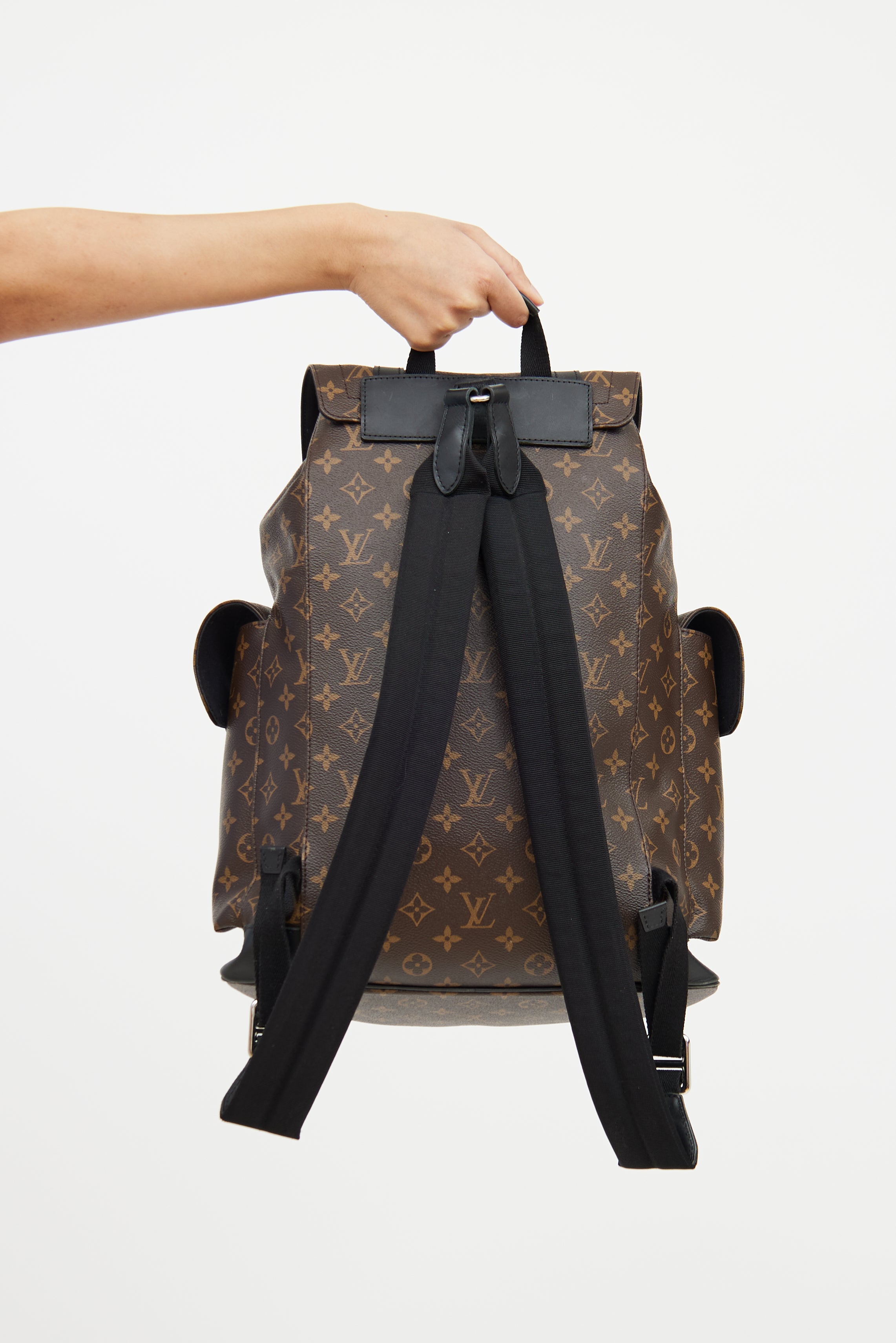 louis vuitton backpack with snaps Louis Vuitton // Brown Monogram Christopher MM Backpack – VSP Consignment