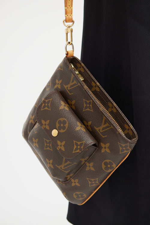 Louis Vuitton Brown Monogram Partition Wristlet Bag