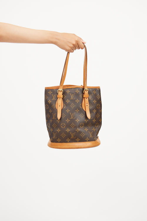 Louis Vuitton 1993 Brown Monogram Petit Bucket Bag