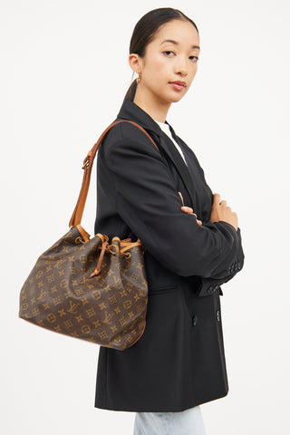 Louis Vuitton 1992 Brown Monogram Petit Noe Bucket Bag