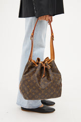 Louis Vuitton 1992 Brown Monogram Petit Noe Bucket Bag
