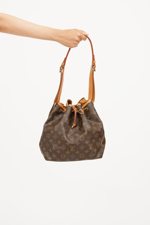 Louis Vuitton 1992 Brown Monogram Petit Noe Bucket Bag