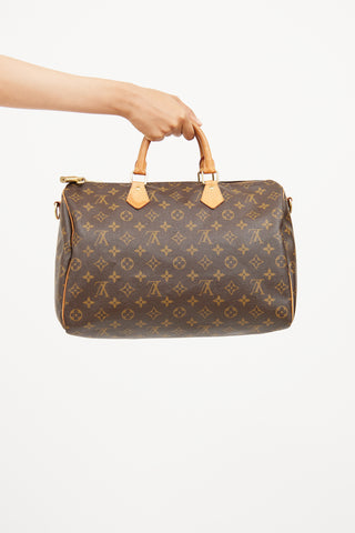 Louis Vuitton Brown Monogram Speedy Bandouliere 35 Bag