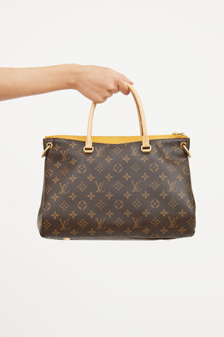 Brown & Yellow Monogram Pallas MM Bag