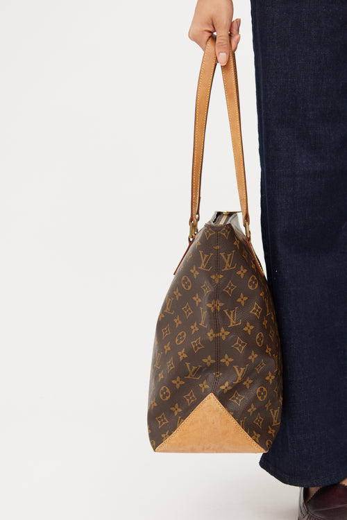 Louis Vuitton Brown Monogram Cabas Mezza Tote Bag