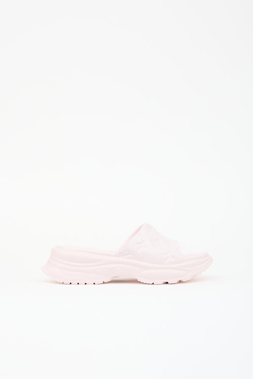 Louis Vuitton Monogram Rubber Platform Slide