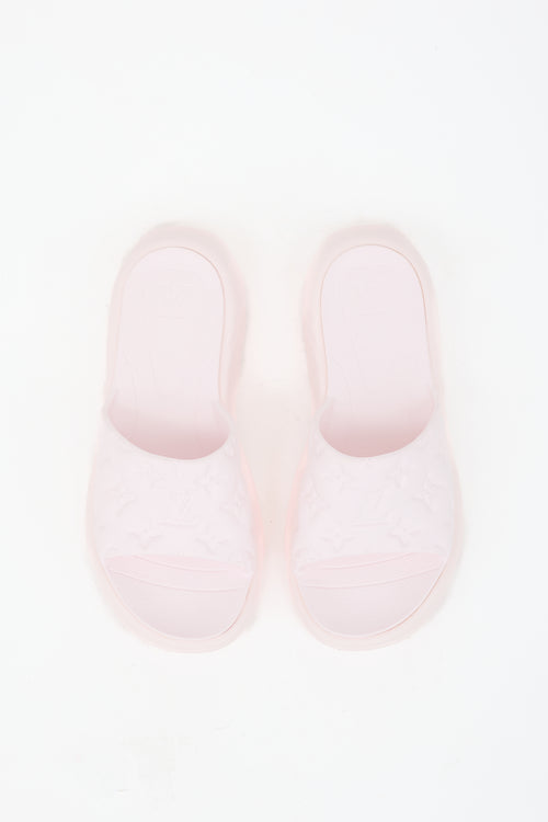 Louis Vuitton Monogram Rubber Platform Slide