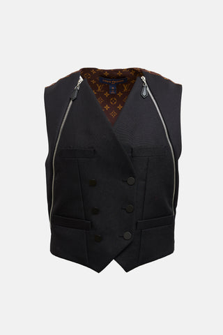 Louis Vuitton Monogram & Wool Zip Vest