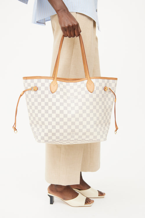 Louis Vuitton Damier Azur Neverfull MM Bag