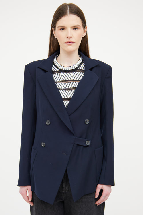 Louis Vuitton Navy Double Breasted Blazer