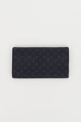 Louis Vuitton Navy Denim Monogram Long Wallet