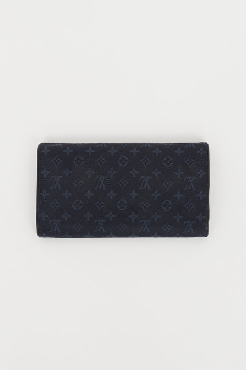 Louis Vuitton Navy Denim Monogram Long Wallet