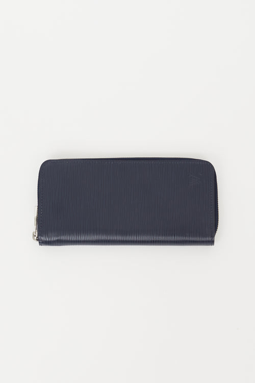 Louis Vuitton Navy Epi Leather Zippy Wallet