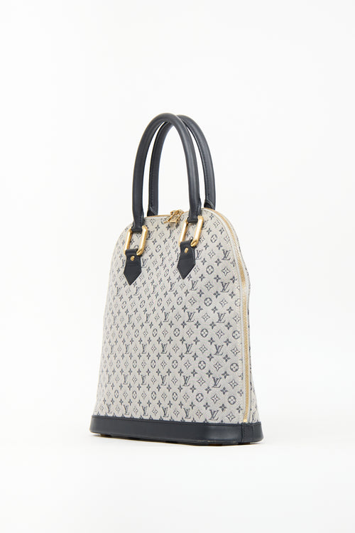 Louis Vuitton Navy & Grey Mini Monogram Canvas Alma Haut Bag