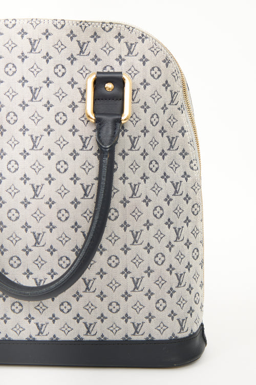 Louis Vuitton Navy & Grey Mini Monogram Canvas Alma Haut Bag