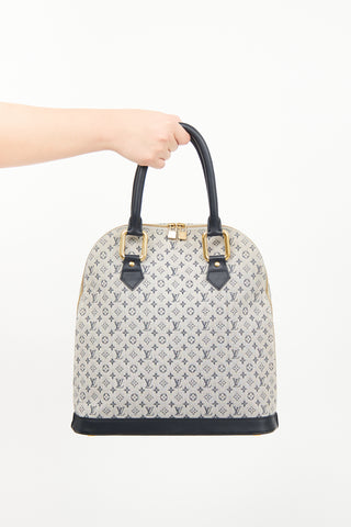 Louis Vuitton Navy & Grey Mini Monogram Canvas Alma Haut Bag