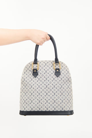Louis Vuitton Navy & Grey Mini Monogram Canvas Alma Haut Bag