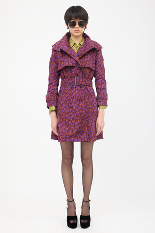 Louis Vuitton Nylon Printed Trench Coat