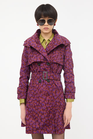 Louis Vuitton Nylon Printed Trench Coat