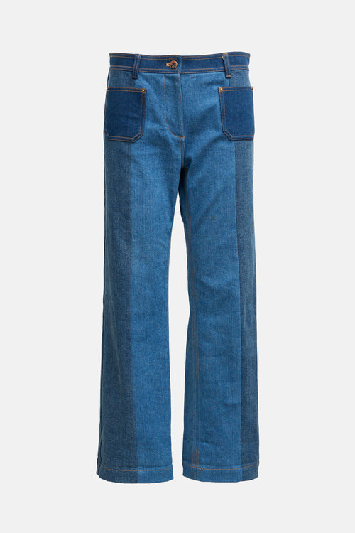 Louis Vuitton Patchwork Straight Leg Jeans