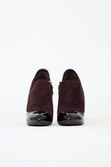 Louis Vuitton Patent Leather & Suede Bootie