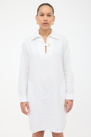 Louis Vuitton Poplin Monogram Shirt Dress
