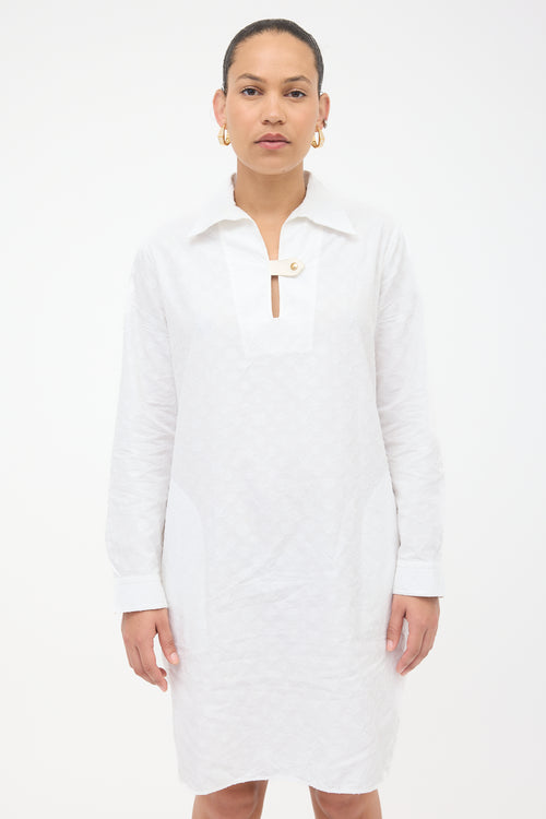 Louis Vuitton Poplin Monogram Shirt Dress