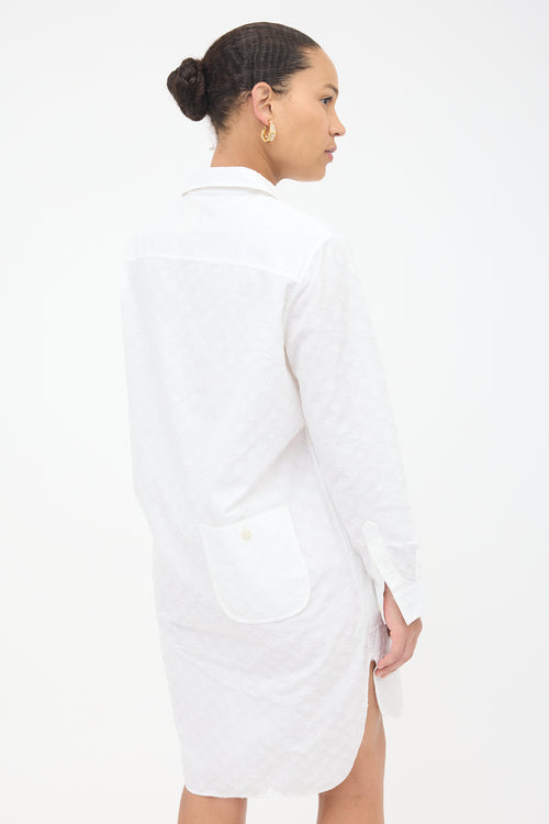 Louis Vuitton Poplin Monogram Shirt Dress