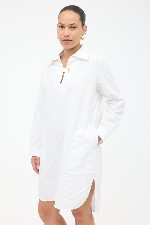 Louis Vuitton Poplin Monogram Shirt Dress