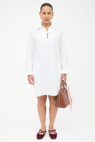 Louis Vuitton Poplin Monogram Shirt Dress